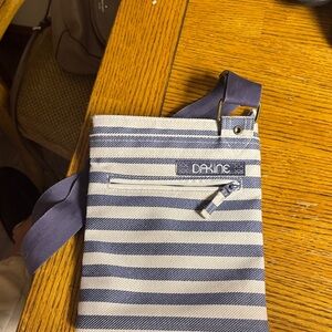 Dakine Blue and White Striped Messenger Bag